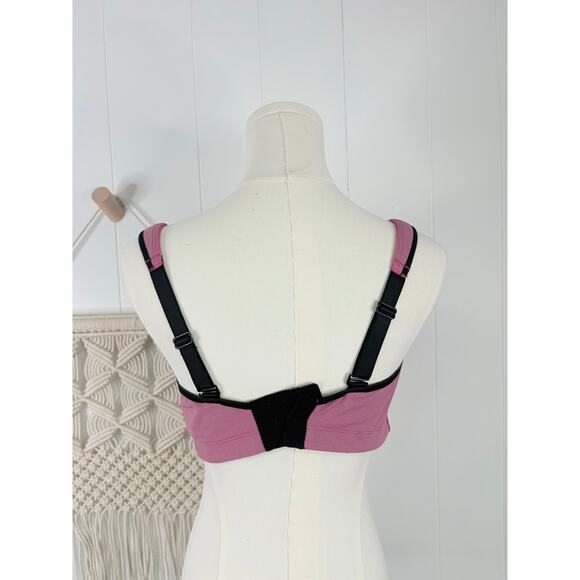 Lululemon Ta Ta Tamer II Sports Bra 36DD Wee Stripe Jewelled Magenta Pink - Picture 9 of 12